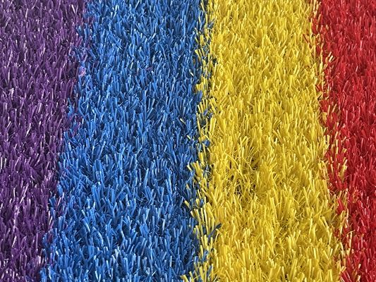 25mm Rainbow Coloured Sport Artificial Grass  Synthetic Lawn Turf Amusement Park Childrens